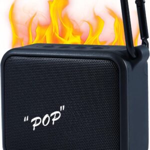 Fireplace Crackling Sound Maker,Realistic Rechargeable Fire Crackling Sound Machine for Gas or Electric Fireplace,Portable Fireplace Crackler Sound Box,Fire Crackler Sound System,Fire Noise (Black)