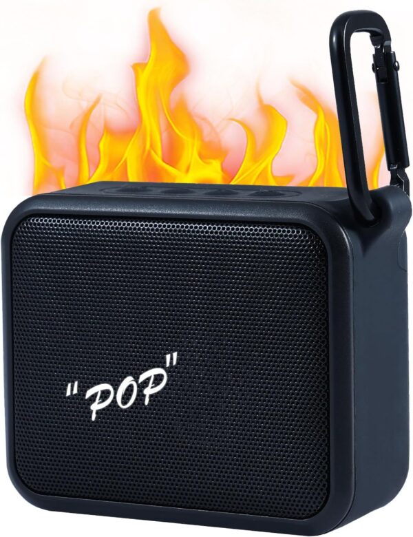 Fireplace Crackling Sound Maker,Realistic Rechargeable Fire Crackling Sound Machine for Gas or Electric Fireplace,Portable Fireplace Crackler Sound Box,Fire Crackler Sound System,Fire Noise (Black)
