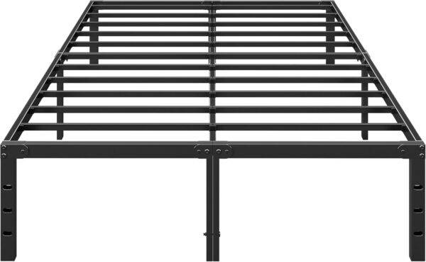 Black Queen Size Metal Platform Bed Frame with Stable Metal Support and Underbed Storage,18" Height Mattress Foundation,No Box Spring Needed,Easy Assembly