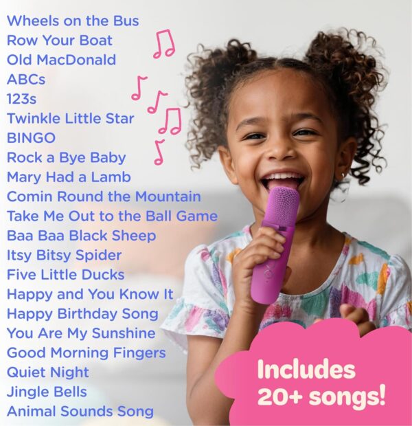 Move2Play Mini Karaoke Machine for Kids | Includes 20+ Kids Songs | Connect with Bluetooth | Kids Toy | Birthday Gift for 3, 4, 5, 6, 7, 8+ Year Old Girls and Boys - Image 4
