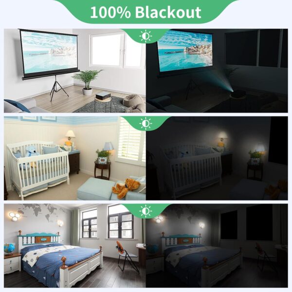 100% Blackout Blind Curtains Window Cover [157" x 59" XXL] [DIY Cut to Any Size or Shape] [Hook & Loop Tabs][ Portable Bags for Travel] [Light & UV Blocking ] for House,Nursery,Apartment - Image 2