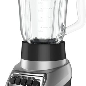 BLACK+DECKER PowerCrush Countertop Blender, BL1230SG, 6-Cup Glass Jar, 4 Speed Settings, Dishwasher Safe, 700W Motor
