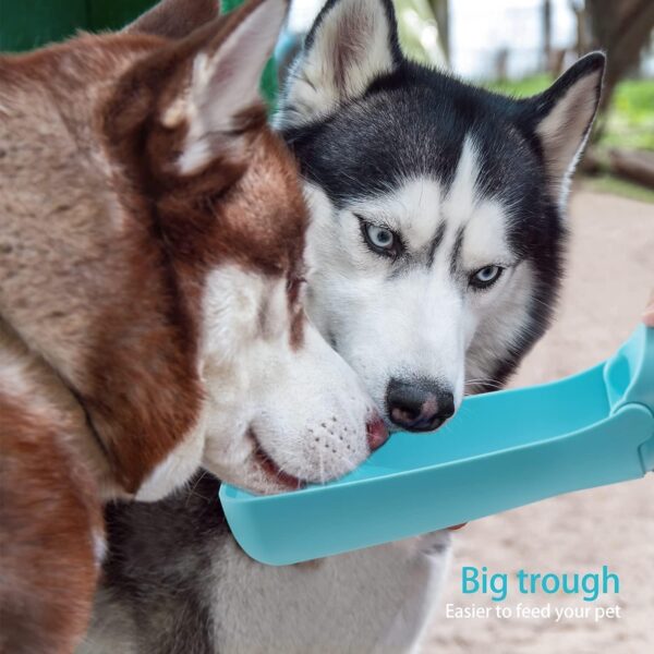 Portable Dog Water Bottle for Walking 19 OZ or 12 OZ Portable Pet Water Bottles for Puppy Small Medium Large Dogs Water Dispenser Dog Water Bowl Dog Accessories (19OZ Blue) - Image 4