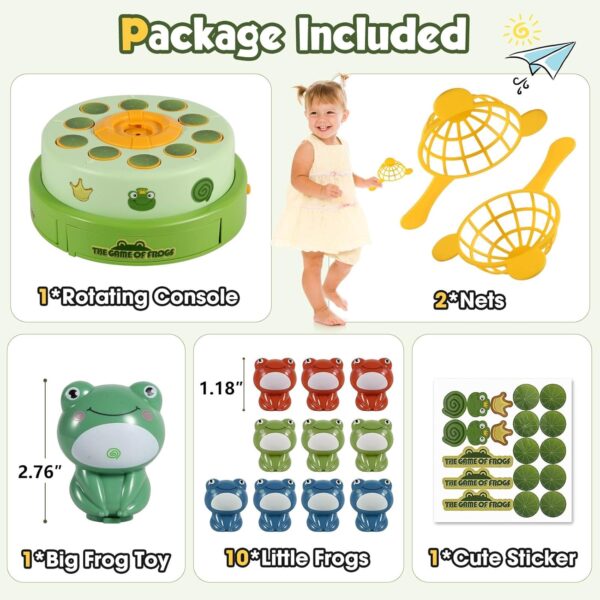 Boys Girls Frog Pop Out Catch Toys for Ages 3-13, Music Rotate Launch Interactive Kids Toys, 3 Years Old Boys Girls Toy Gifts - Image 5
