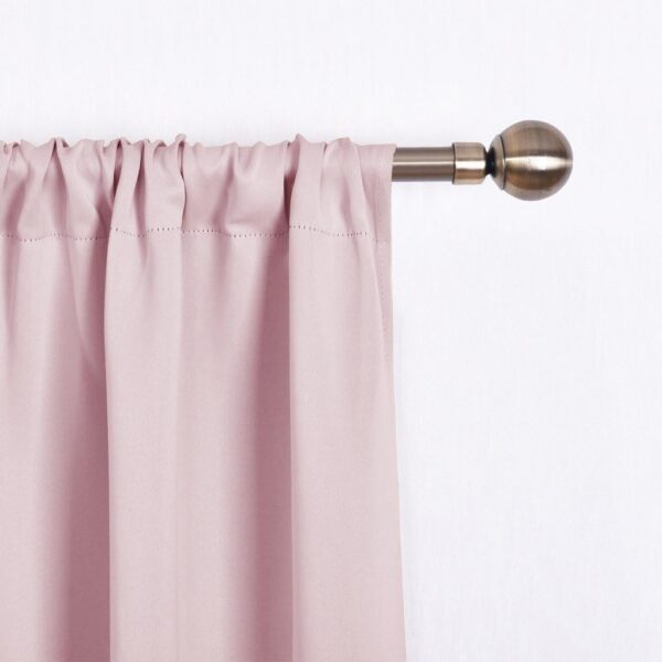 NICETOWN Blackout Room Darkening Curtain - Tie Up Shade Blind Bathroom Window Covering for Living Room (Biscotti Beige, Rod Pocket Panel, 46 inches W x 63 inches L) - Image 5