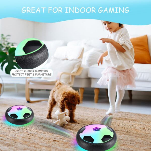 【2 Pack Hover Soccer Ball Indoor Toy for3 4 5 6 7 8 9 10 11 12 Year-Old Boys - Gift for Boys Aged3-12 for Kids Toy - Toys for Boys - Image 3