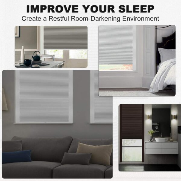 Keego 100% Blackout PVC Light Blocking Strips for Window Shades - Block Light Along The Sides of Blackout Blinds Great for Bedroom Nursery (White, 58.5", 2pcs) - Image 6