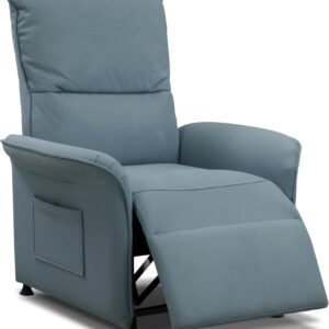 FLEXISPOT XC3 Recliner Chair for Adults, Massage Fabric Small Recliner for Living Room, Adjustable Home Theater Seating Reading Chair Modern Single Sofa with Padded Seat Backrest(Grey)