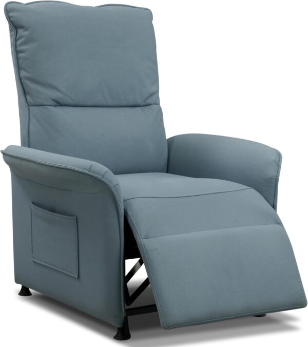 FLEXISPOT XC3 Recliner Chair for Adults, Massage Fabric Small Recliner for Living Room, Adjustable Home Theater Seating Reading Chair Modern Single Sofa with Padded Seat Backrest(Grey)