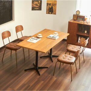 mid Century Modern Retro Faux Leather Dining Chairs Set of 2, Upholstered Seat Solid Wood backrests Metal Plated Legs with Black Foot MatsBlack for Kitchen Dining Room (Dark Green, Set of 2)