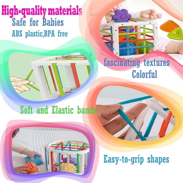MINGKIDS Montessori Toys for 1 Year Old, Toy 6 Pc Multi Sensory Shape, Toddler Developmental Learning Toys Birthday Gifts, Baby Toys 12 Month - Image 6