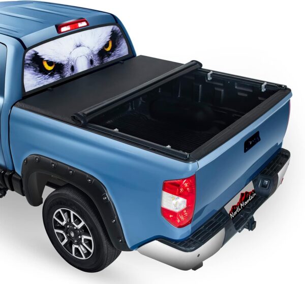 Soft Roll Up Tonneau Cover for Toyota Tundra Access/Extended Cab 6.2ft Truck Bed/Fits 1999-2006 Toyota Tundra Acc/Ext Cab 6.2ft Pickup Feetside Bed Only/(74.3"-76.5") - Image 2