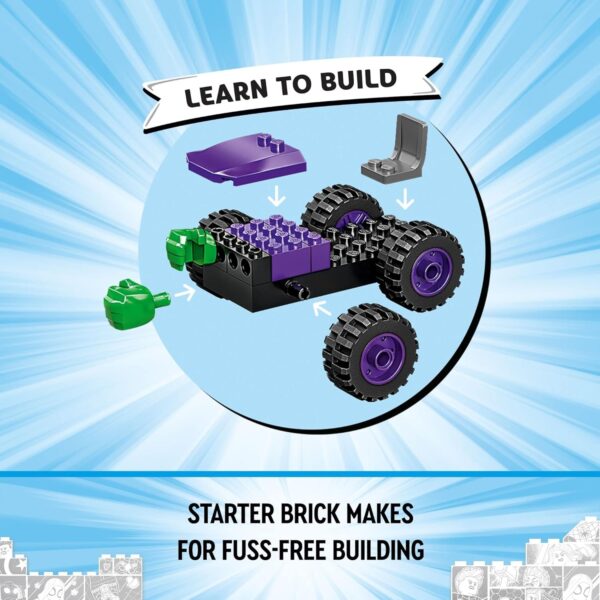 LEGO Marvel Hulk vs. Rhino Monster Truck Showdown, Toy for Kids, Boys & Girls Ages 4 and Up with Spider-Man Minifigure, Inspired by The Spidey and His Amazing Friends Series, 10782 - Image 5