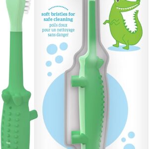 Dr. Brown's Baby and Toddler Toothbrush, Crocodile 1-Pack, 1-4 Years