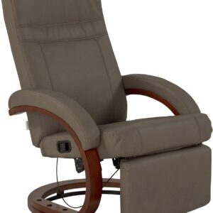 Thomas Payne RV Euro Recliner with Footrest, 360-Degree Swivel, Manual Recline, Measures 26" W x 33" D x 39" H, PolyHyde Vinyl Fabric, Grummond - 2020129901