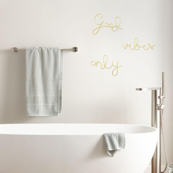 Ecqizer Good Vibes Only Signs Wall Decor Metal Wire Letters Wall Decor Metal Wire Art Decor Inspirational Wall Decoration for Home Room Office Wall (Gold) - Image 4