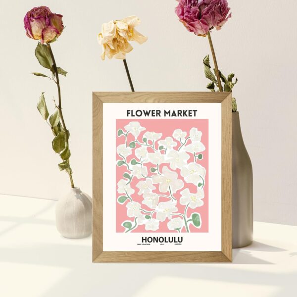 QIAOMICS Pink Flower Market Wall Art Prints,Abstract Matisse Wall Decor Aesthetic,Colorful Exhibition Posters Wall Art Flower Pictures for Bedroom,Living Room (8"×10" Unframed) - Image 5
