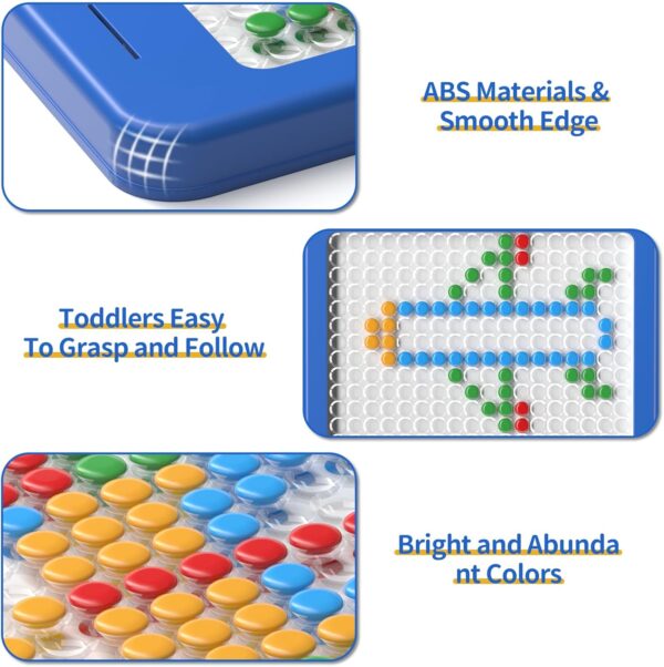 Large Magnetic Dots Board for Toddlers, Magnetic Drawing Board for Kids, Magnetic Dot Art with Magnetic Pen, Montessori Preschool Education Travel Toys for Kids Boys Girls Age 2 3 4 5 6 7 8 Years Old - Image 5