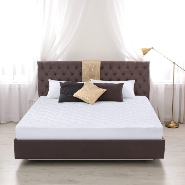 Utopia Bedding Quilted Fitted Mattress Pad (Queen), Elastic Fitted Mattress Protector, Mattress Cover Stretches up to 16 Inches Deep, Machine Washable Mattress Topper (White) - Image 7
