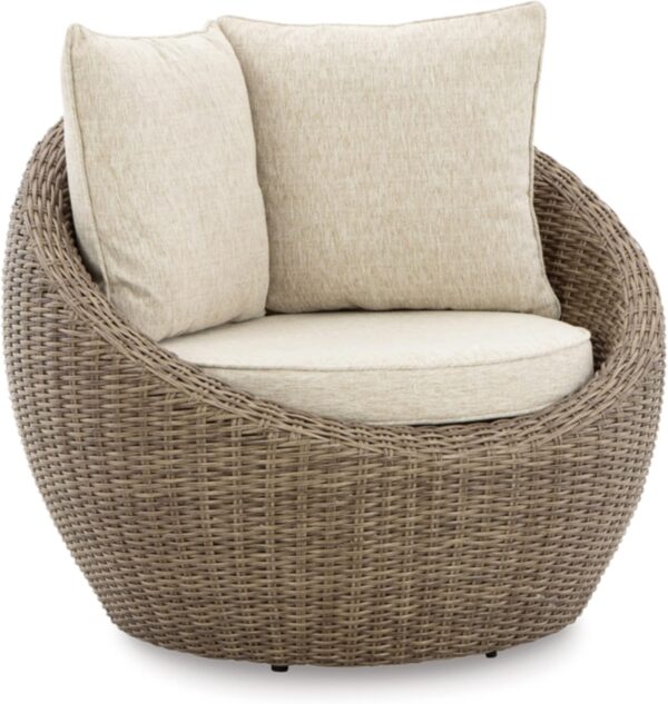 Signature Design Ashley DANSON Swivel Lounge with Cushion, 2 Count, Light Brown - Image 4