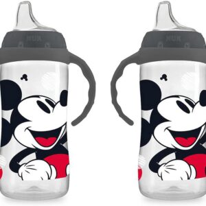 NUK Mickey Mouse Large Learner Cup 10oz 2pk – BPA Free, Spill Proof Sippy Cup