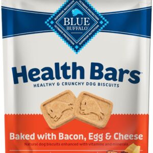 Blue Buffalo Health Bars Crunchy Dog Biscuits, Oven-Baked With Natural Ingredients, Bacon, Egg & Cheese , 16-oz. Bag