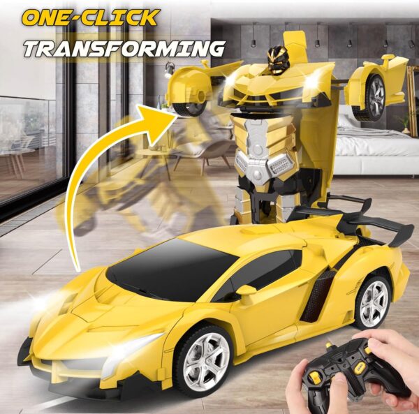 Transform Remote Control Car Toy for Kids 4 5 6 7 8, Remote Control Car for Boys 4-7, Transform Cars for Boys 4-6, Toy Car 5 Year Old Boy, Toys for 3 4 5 6 7 8 9 10 11 12 Years Old Boy - Image 3