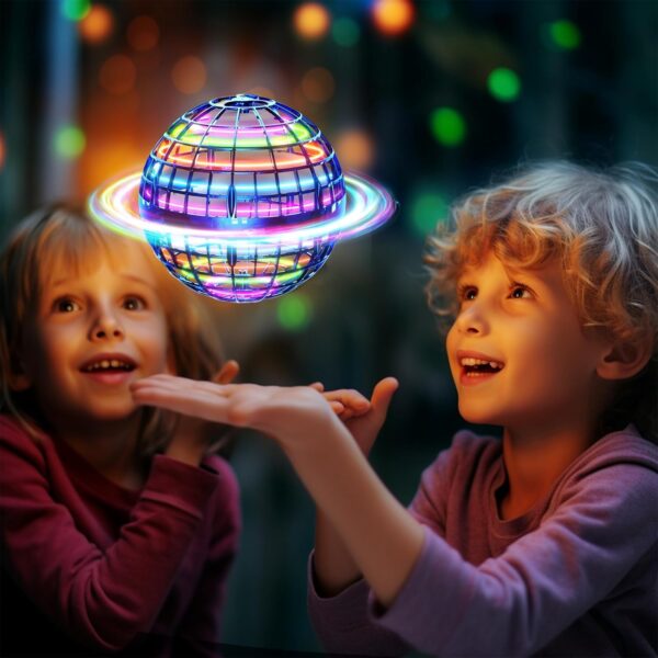 Flying Orb Ball (Blue, 2024 Upgraded) with Dazzling Lights, Magic Hover Spinner, Cool Boomerang Drone, Floating Cosmic Globe, Kids Outdoor Toys, for 6 7 8 9 10 Year Old Boys Girls - Image 2