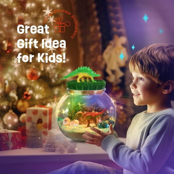 Dinosaur Gifts for Boys - Dinosaur Terrarium Kit for Kids - Birthday Gift for Boys Ages 4 5 6 7 8-12 Year Old - DIY Dinosaur Toys for Boys - Arts and Crafts Kit for Kids - Image 5