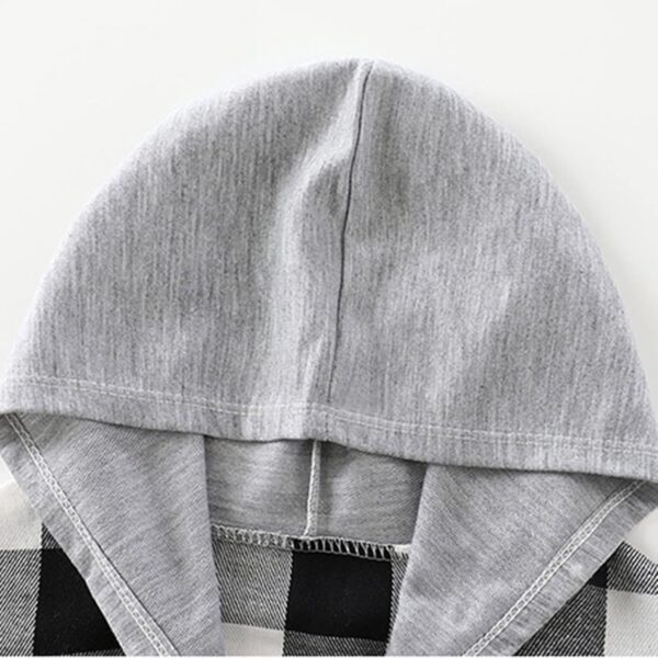 Baby Boys Girls Flannel Shirts Jackets Clothes Lapel Hooded Shacket Jacket Coats Fall Clothes Holiday Hoodies Outfits - Image 5
