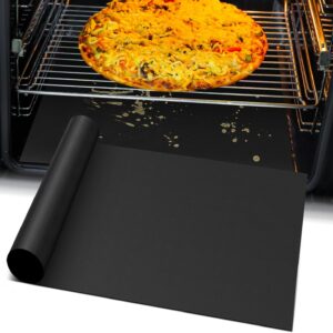 Oven Liners for Bottom of Electric Gas Oven, Reusable Non-Stick Teflon Protector Mat, Heat Resistant Grill Mats Outdoor, Easy to Clean Gas Stove Liners BPA and PFOA Free 23.6"x 15.7" Stovetop Cover