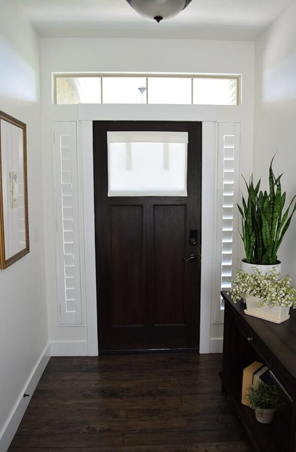 Small Front Door Curtain Washable (25"w x 20"L Bright White) - Image 2