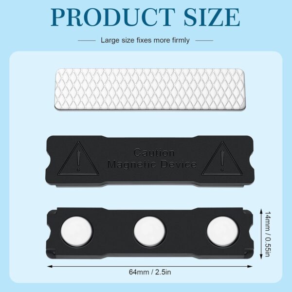 Konohan 20 Pcs Blackout Blind Accessory Window Magnetic Closure Adhesive Curtain Magnets No Drill Magnets for Curtains Baby Nursery Bedroom Room - Image 2