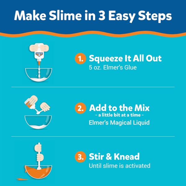 Elmer’s All-Star Slime Kit, Includes Liquid Glue, Slime Activator, and Premade Slime, 9 Count - Image 5
