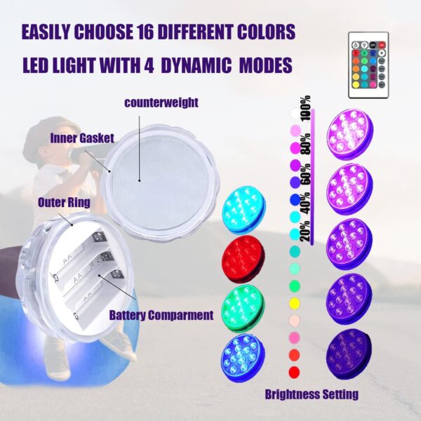 LED Light Air Sofa with Ottoman, Indoor/Outdoor LED Inflatable Chair, Big Size Brow Up Illuminated Sofa, Lazy Couch with LED Lights and Ottoman for Party, Yard, Indoor Rooms - Image 5