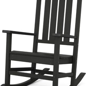 Polywood R100BL Presidential Rocking Chair, Black