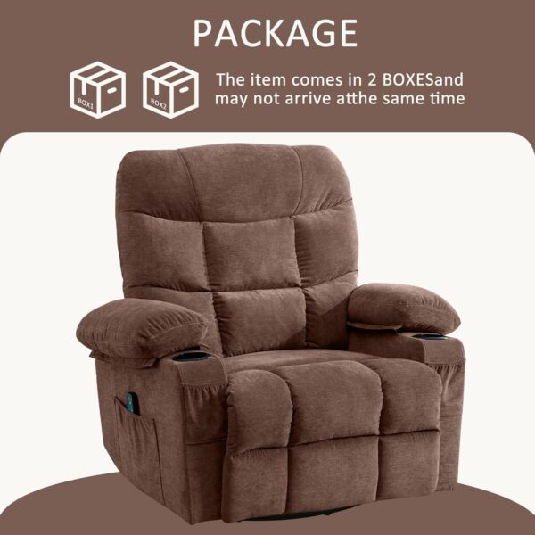 Power Lift Recliner Chair for Elderly with Heat and Vibration Massage Recliner Chair with USB Charge Port for Living Room- Infinite Position, Side Pocket - Image 6