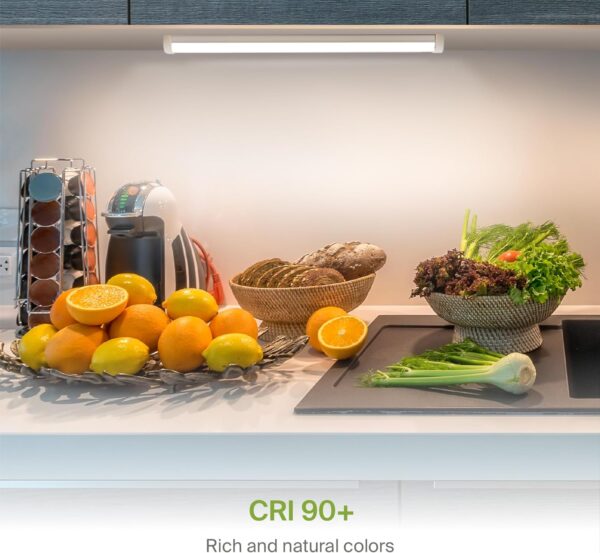 ASD LED Under Cabinet Lighting, 12 inch 5W 325 LM, Dimmable Hardwired Under Cabinet Lights for Kitchen, 3000K Soft/4000K Cool/5000K Daylight, Under Counter Light Fixtures, ETL Energy Star White Finish - Image 4