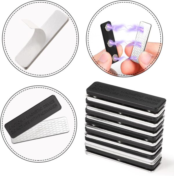 12 Pairs Magnetic Curtain Closure, Blackout Blind Accessory for Window Blinds Curtain Closure with Adhesive Curtain Magnets Clips for Blackout Curtains - Image 3
