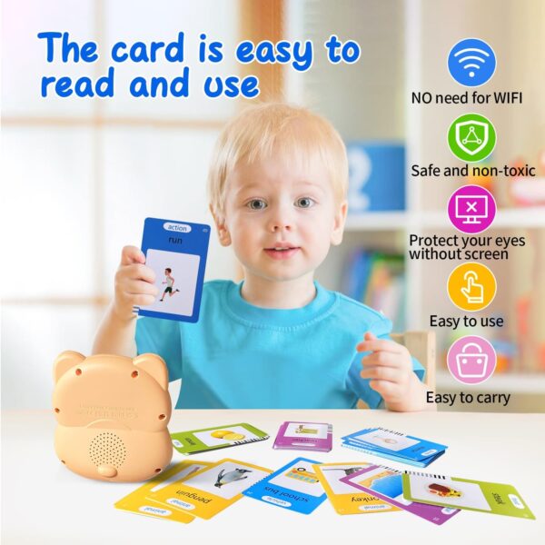 Talking Flash Cards Toddler Toys,Kids Toddler Flash Cards with 224/510 Sight Words,Montessori Toys,Bilingual English-Spanish，Learning Educational Toys for Kids Ages (224-Sight Words) - Image 3