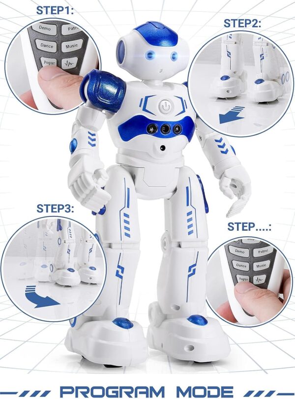 KingsDragon RC Robot Toys for Kids, Gesture & Sensing Programmable Remote Control Smart Robot for Age 3 4 5 6 7 8 Year Old Boys Girls Birthday Gift Present - Image 4