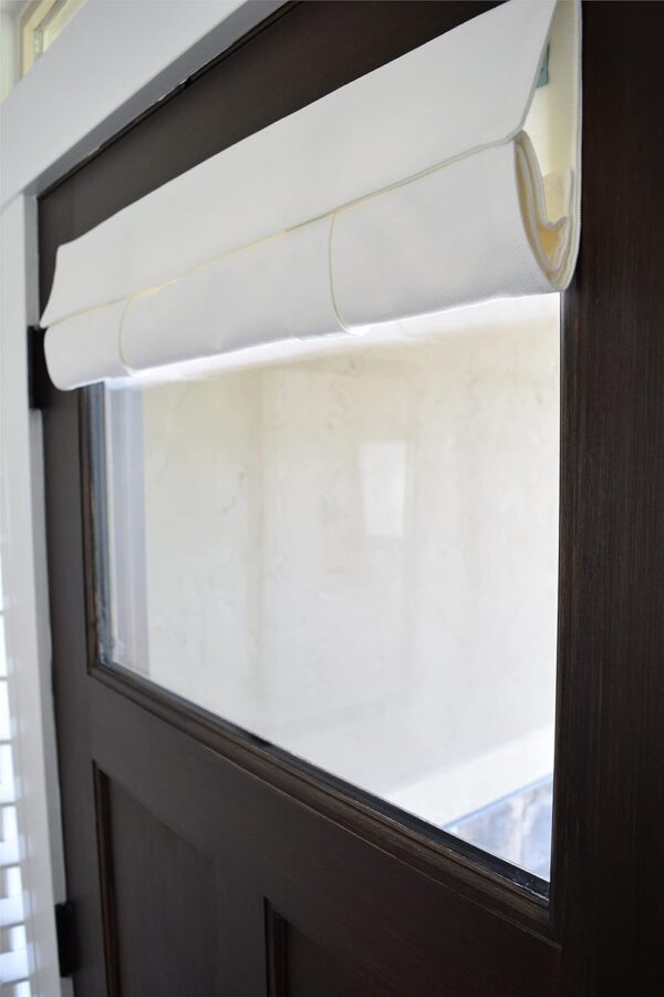 Small Front Door Curtain Washable (25"w x 20"L Bright White) - Image 7