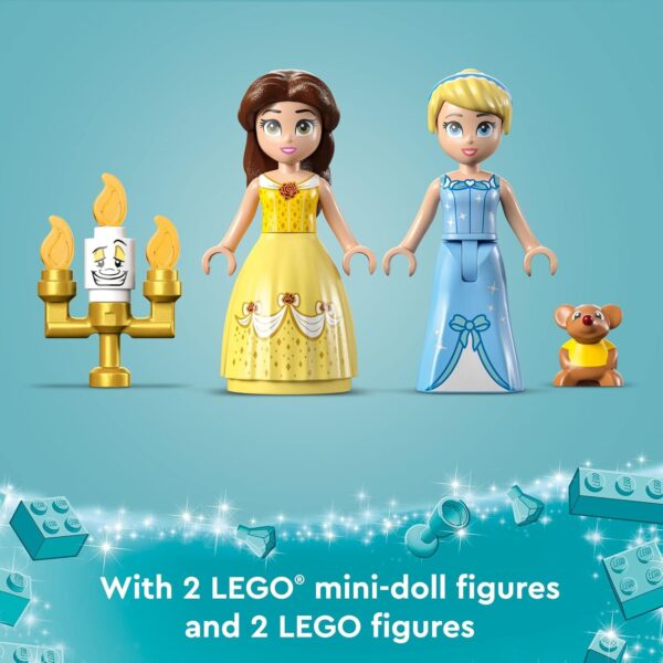 LEGO Disney Princess Creative Castles 43219​, Toy Castle Playset with Belle and Cinderella Mini-Dolls and Bricks Sorting Box, Travel Toys for Girls and Boys, Sensory Toy for Kids Ages 6+ - Image 6