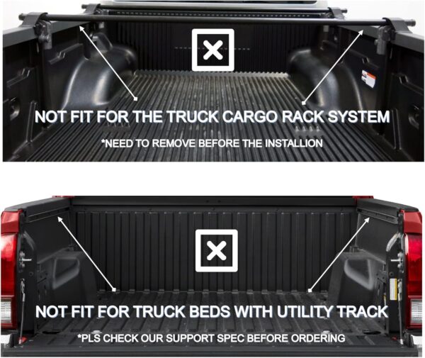 Soft Roll Up 6.5' Bed Cover Compatible for 2014-2019 Limited Chevy Silverado GMC Sierra 1500 | 2015-2019 Silverado Sierra 2500HD 3500HD Vinyl Truck Tonneau Cover | Not for 2019 New Body - Image 7