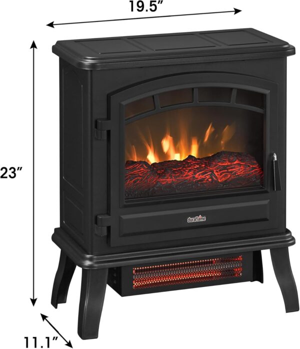 duraflame® Infrared Quartz Electric Fireplace Stove Heater, Black - Image 4