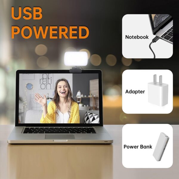 Video Conference Lighting, Webcam Lighting for Remote Working, Zoom Lighting for Laptop/Computer, Zoom Calls, Live Streaming, Self Broadcasting, Video Light for Zoom Meeting with Sturdy Clip - Image 7