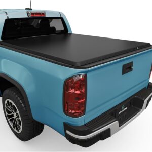 AUTOSAVER88 Soft Roll Up Truck Bed Tonneau Cover Compatible with 2015-2024 Chevy Colorado/GMC Canyon 5.2ft Bed