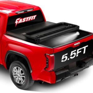 Soft Tri-Fold Tonneau Cover Fits 2022-2024 Tundra with 5.5ft (66.7in) Truck Bed w/track system