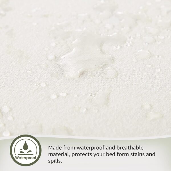 Organic Cotton, 100% Waterproof Mattress Protector Pad – Soft, Hypoallergenic, Breathable Bed Cover – GOTS & Fair-Trade Certified – 17 in. Deep, Queen Size Mattress Cover by Whisper Organics - Image 3