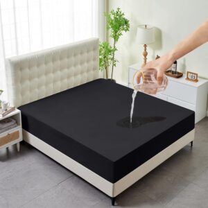 Waterproof Mattress Protector, Noiseless Breathable Queen Mattress Protector Waterproof with 18" Deep Pocket, Premium Waterproof Mattress Cover for Family, Hotel, Hospital, RV